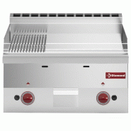 Plaque de cuisson gaz 2/3 lisse-1/3 nervurée - Diamond - 0615402444835