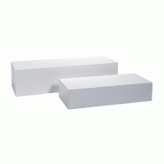 Podium blanc mat - set de 2 - 100x45x30cm et 75x40x20cm - MDF
