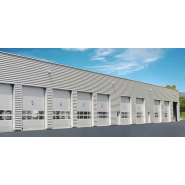 Porte sectionnelle industrielle sur mesure adaptée aux bâtiments, plate-formes logistiques, entrepôts, garages - ISO V40