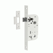 Serrure encastrable pour porte intérieure, axe 40mm, bouts carrés, blanc - THIRARD - blanc 3150260001006