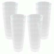 SP BERNER KITCHENWARE - Lot de 20 grands gobelets réutilisables de 550 ml - transparent plastique PK5971