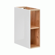 STELLAMEUBLES Meuble niche sous plan 20 cm blanc brillant Capri White - 3667335108305