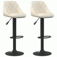 VidaXL Tabourets de bar lot de 2 crème velours Modèle Flex Pure Pro - beige 335348