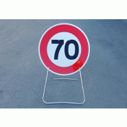Panneau de signalisation - Vitesse limitée à 50km/h BK14-70 - Classe 1, acier galvanisé
