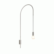 Zafferano - Applique Filo, orientable à 200, métal peint, ampoule E27 max 60W incluse, H 110cm - Blanc - blanc 8054346790165