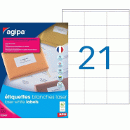 2100 étiquettes blanches laser rapide, format 70 x 42 mm (100 feuilles A4 / cdt) - 3270241190632