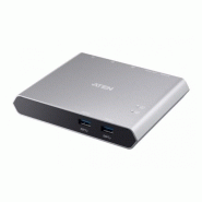 Aten us3310 switch kvm 2 entrées pc usb-c vers usb 3.0 + écran hdmi 63310