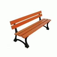 Banc Public City - Structure en acier zingué et lattes en bois - Hauteur assise 435 mm - Longueur 1800mm ou 2000mm - Capacité 4 places_0