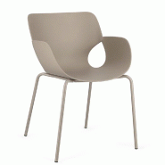 Chaise avec accoudoir Lennox gris  57 x 59 x 82 cm - par 4