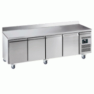 Desserte réfrigérée inox avec dosseret 100x20 mm -2/+8°c avec 4 por... - PGN4200TN