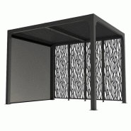HABRITA pergola bioclimatique 7.20m² gris anthracite per24r30mbi - gris 3701406700675