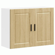 Helloshop26 - Armoire murale de cuisine moderne polyvalente 80 x 31 x 60 cm rangement organisé en bois d'ingénierie chêne sonoma 02_0050375 - Bois