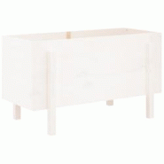 Helloshop26 - Jardinière bac lit surélevé plantes fleurs terrasse jardin de jardin 101 x 50 x 57 cm bois de pin massif blanc 02_0039313 - 300021858 Helloshop26 - Jardinière bac lit surélevé plantes fleurs terrasse jardin de jardin 101 x 50 x 57 cm bois de pin massif blanc 02_0039313 - 300021858