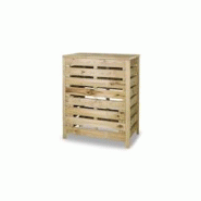 HORTALIA Composteur en bois traité pour l’extérieur - marron Bois massif 500010 HORTALIA Composteur en bois traité pour l’extérieur - marron Bois massif 500010