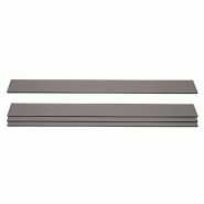 Mendler Lot de 4 lattes pour brise-vue WPC Sarthe, planches brise-vent, env. 1qm ~ 180cm, gris - gris Bois massif 2x76231