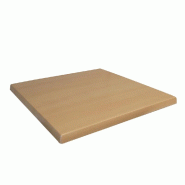 Plateau carré de table extérieur Werzalit 70x70cm décor hêtre