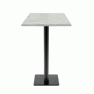 RestooTab - Mange-debout Milan T 50x50cm décor marbre pokhara - blanc fonte TB-MITFF-5050M-MB.POK