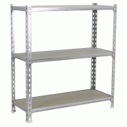 SimonRack Étagère Rangement 900x1100x400 mm, 3 niveaux, plateaux en bois, charge 200 kg par niveau, Galvanisé - Maderclick - métal 8435104954973