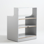 Structure comptoir d'accueil Receptio - L84xP61,9xH111cm - Ép.19mm - Gris
