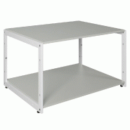 Table de présentation Cage blanc 105x80x60cm gris alu