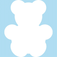 Tableau blanc ours en peluche