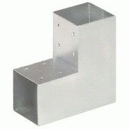 Vidaxl connecteur de poteau forme en l métal galvanisé 91x91 mm 145469