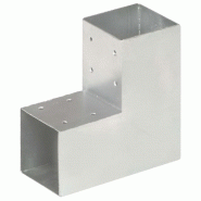 Vidaxl connecteur de poteau forme en l métal galvanisé 91x91 mm 145469 Vidaxl connecteur de poteau forme en l métal galvanisé 91x91 mm 145469
