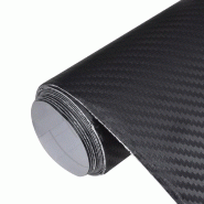 Vidaxl film de voiture vinyle de fibre de carbone 3d noir 152x500 cm 150136