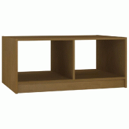 VidaXL Table basse marron miel 75x50x33,5 cm bois de pin massif Modèle Élancé Design - 809909