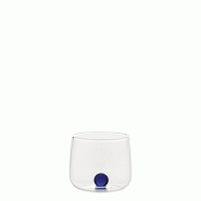 Zafferano Bilia Tumbler Junior Set de 6 Verres en Verre Borosilicate Bleu Design Élégant et Moderne pour Liqueurs et Amers Idéal pour Dégustations
