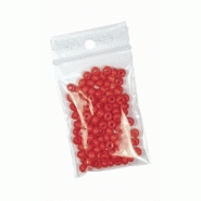 1000 sachets plastiques Zip 40x60 mm Eco avec trou de suspension bande rouge