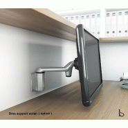 Banque d'accueil modulable - Mobel Linea - 204, Blanc mat, Acacia foncé, Non