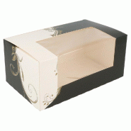 Boîte pâtissière à fenêtre Baroque 18x11x8cm - par 400