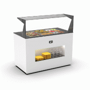 Buffet réfrigéré îlot avec étagère de service - 3 bacs GN 1/1 - BUF65E | Sayl Barcelona