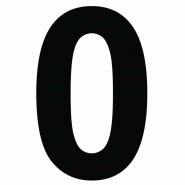 Chiffre autocollant noir - 0_0