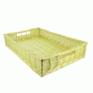 Corbeille osier rectangle naturel 60x40x10cm - par 8