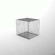 Cube en grille noir 40x40cm - Diamètre du fil 6mm