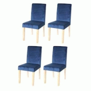 Décoshop26 - Lot de 4 chaises de salle à manger / cuisine en tissu velours bleu pétrole CDS04511 - bleu 3000377148753 Décoshop26 - Lot de 4 chaises de salle à manger / cuisine en tissu velours bleu pétrole CDS04511 - bleu 3000377148753