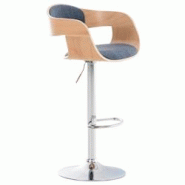 Décoshop26 - Tabouret de bar x1 design scandinave en tissu bleu et structure en bois clair 10_0005049 - bleu 3000252431055 Décoshop26 - Tabouret de bar x1 design scandinave en tissu bleu et structure en bois clair 10_0005049 - bleu 3000252431055