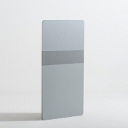 Façade de comptoir Réception - L56xP2xH107cm - Ep. 19mm - Aluminium et titane