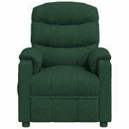 Fauteuil inclinable électrique Vert foncé Tissu Modèle Uvessa - 8720845522667