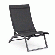Fauteuil lounge inclinable Taylor gris foncé/anthracite 53 x 166,5 x 90 cm - par