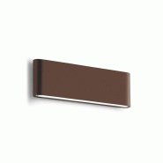 Gea Luce Ges885C Applique D'Extérieur Double Émission En Aluminium Moulé Sous Pression Marron, Led 2X12W 3000K 1150Lm, Ip54, Non Dimmable - Gealuce