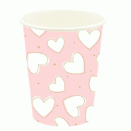 Gobelets 21 cl un amour inconditionnel rose laye (200 unités) MESA BELLA - rose en carton 3701168957294