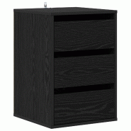 Helloshop26 - Armoire à tiroirs moderne rangement pratique 41 x 40 x 58 cm en bois d'ingénierie chêne noir 02_0058398 - noir Bois massif 3000240572876