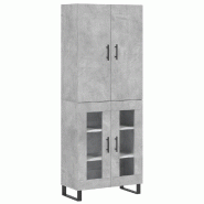 Helloshop26 - Buffet bahut commode armoire meuble de rangement organisateur cuisine salle de séjour salon haut 69,5 x 34 x 180 cm 02_0034676 - verre