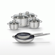 Lot 2 Poêles 24/32cm et 4 Faitouts 14/16/20/24cm Elo Profi Therm Platinum - gris inox 3176239970296