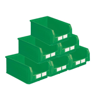 Lot de 10 bacs à bec plastique 28l vert_0