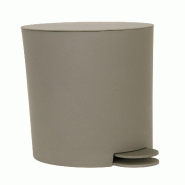 MSV - Poubelle à pédale Osaki 3 L Taupe 14,5x15,5x27cm - gris plastique polypropylène 141781