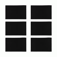 Novastyl - Lot 6 Sets De Table Ica 43x30cm En Plastique Effet Cuir Tresse Noir - 3256391045336 Novastyl - Lot 6 Sets De Table Ica 43x30cm En Plastique Effet Cuir Tresse Noir - 3256391045336